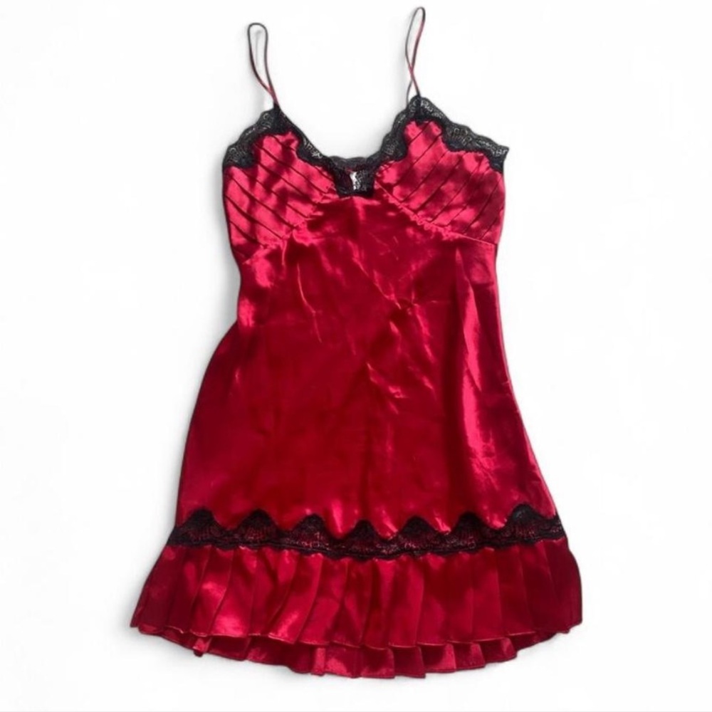 Vintage satin Lacey slip dress